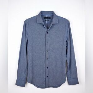 Arturo Calle Size M Mens Long Sleeve Blue Regular Fit Button Down Shirt Cotton